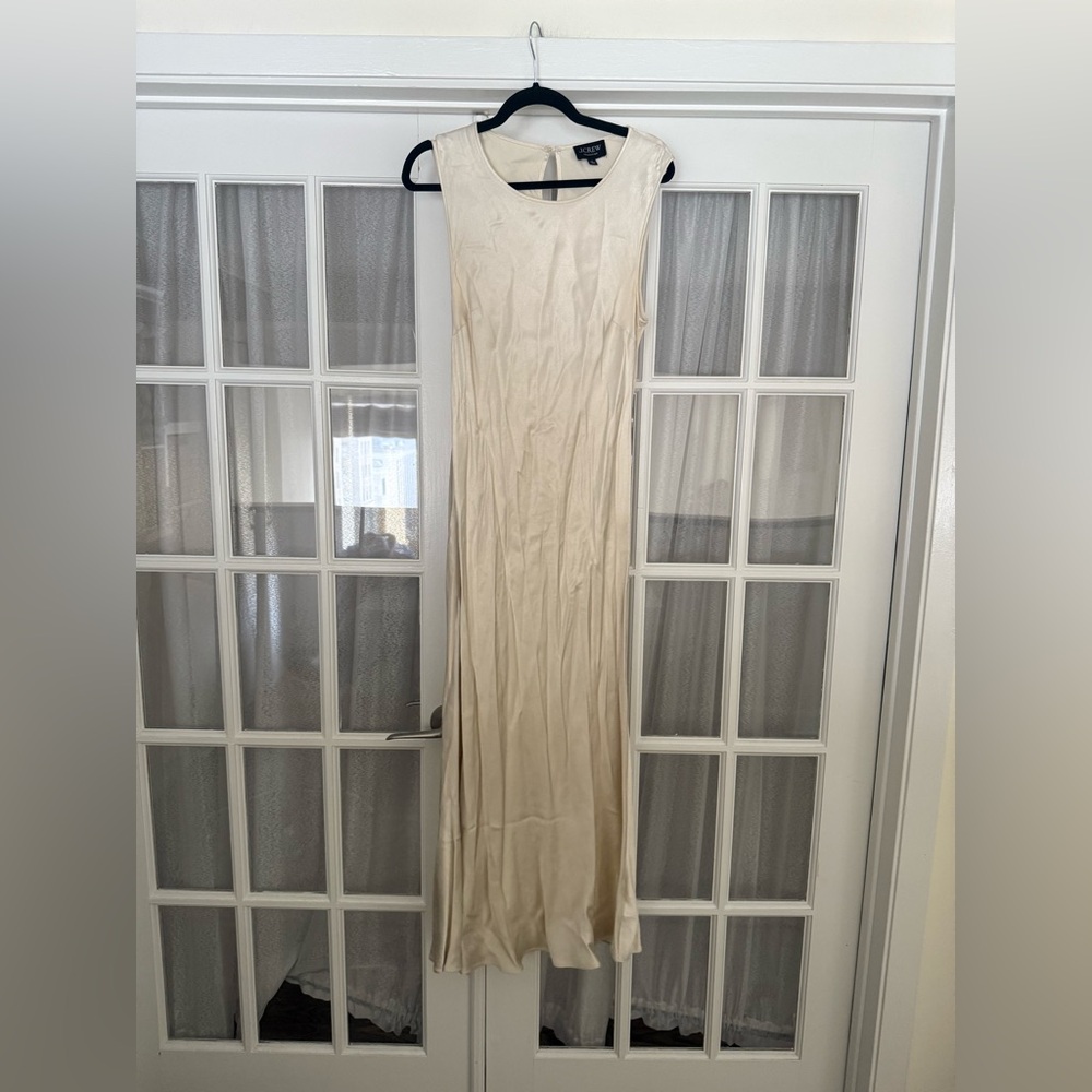 Jcrew Collection Cream Sleeveless Slip Dress